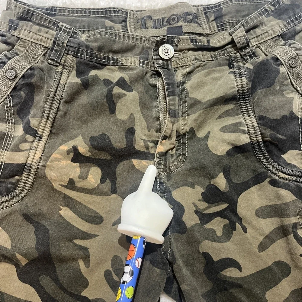 Twice Cargo Shorts Men's 32 Camo Twoce baggy Y2K era multi pocket tactical